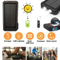Miniatyrbild 1 av 10: Vattentålig Powerbank med Solceller Batteriladdare 10000mAh