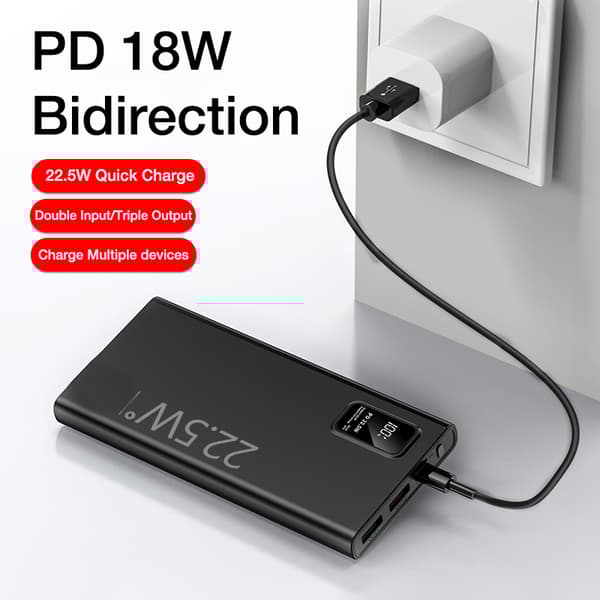 SiGN Super Powerbank 10000mAh, 22.5W - Svart