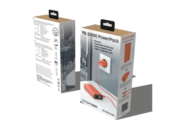 Ultron PB-20000, 20000 mAh, Oransje