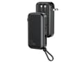 Miniatyrbilde 2 av 2: USAMS Powerbank PB63 3in1 10000mAh 20WQuick Charge US+EU Plug + Cables USB-C/Lightning/MicroUSB black/black 10KCD17201 (US-CD172)