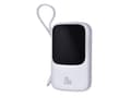 Miniatyrbilde 2 av 5: Baseus Qpow power bank 10000mAh built-in Lightning 20W Quick Charge cable SCP AFC FCP white (PPQD020002)