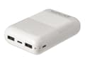 Miniatyrbilde 2 av 5: 4smarts VoltHub Go2 - Strømbank - 10000 mAh - 10.5 watt - 2.1 A - 3 utgangskontakter (2 x USB, 24 pin USB-C) - på kabel: USB-C - hvit