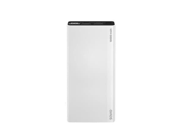 Powerbank Savio BA-04 10000mAh Hvit og svart Hvit