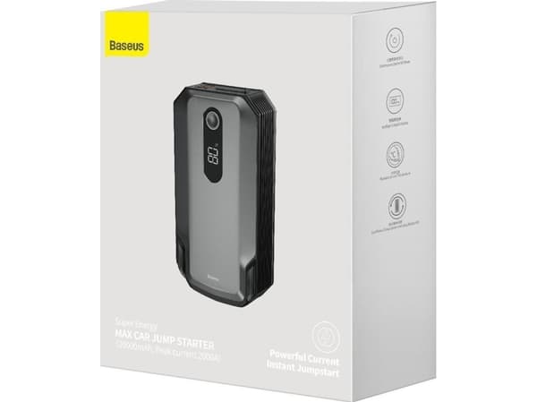 Powerbank / Baseus Super Energy Max Car Jump Starter, 20000mAh, 2000A, USB (svart)