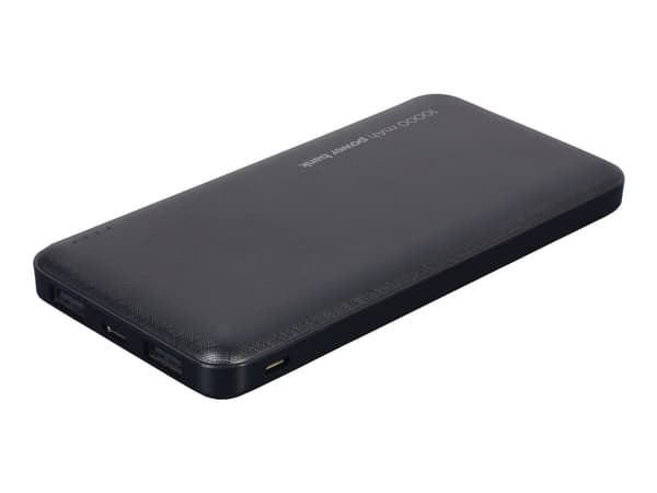Gembird PB10-02 - Strömförsörjningsbank - 10000 mAh - 12 Watt - 2 A - 2 utdatakontakter (USB) - svart Svart