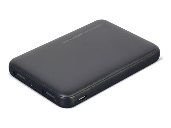 Gembird PB05-02 - Strømbank - 5000 mAh - 10 watt - 2 A - 2 utgangskontakter (USB) - svart
