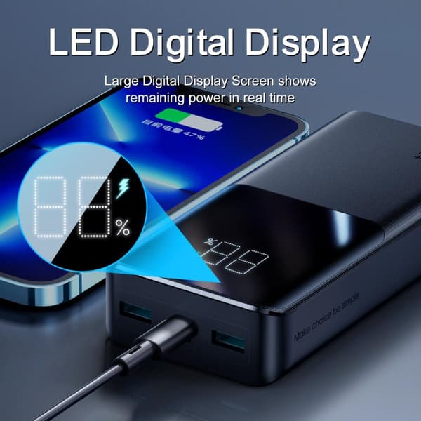 SiGN Super Charge LED Powerbank 20.000mAh, 22.5W - Svart