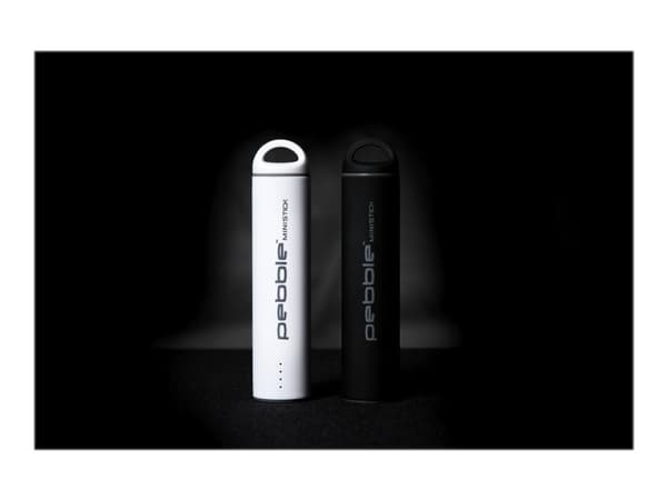 Veho Pebble Ministick - Strømbank - 2200 mAh - 1 A (USB) - på kabel: Micro-USB - hvit