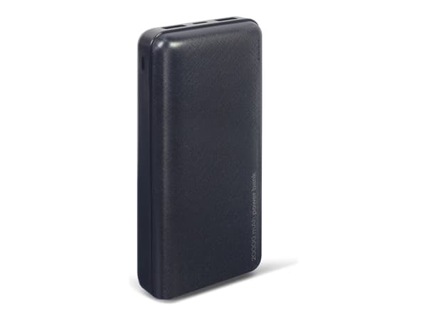 Gembird PB20-02 - Strømbank - 20000 mAh - 12 watt - 2.4 A - 2 utgangskontakter (2 x USB) - svart
