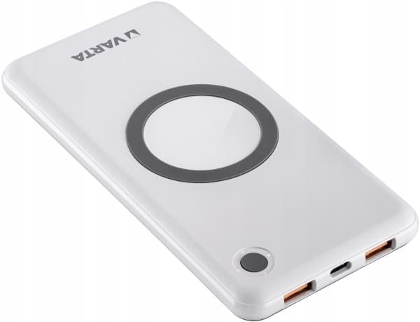 Varta - Trådløs nødlader - 2-i-1 - Li-pol - 15000 mAh - 55.5 Wh - 20 watt - 3 A - PD, QC 3.0 - 3 utgangskontakter (2 x USB, 24 pin USB-C)