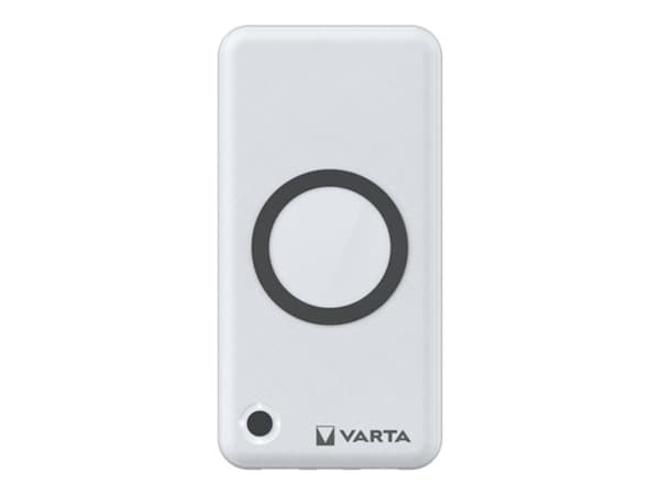 Varta - Trådløs nødlader - 2-i-1 - Li-pol - 15000 mAh - 55.5 Wh - 20 watt - 3 A - PD, QC 3.0 - 3 utgangskontakter (2 x USB, 24 pin USB-C) Hvit
