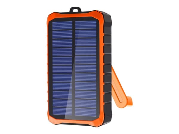 4smarts Solar Powerbank Prepper 12000mAh schwarz/ orange 456633