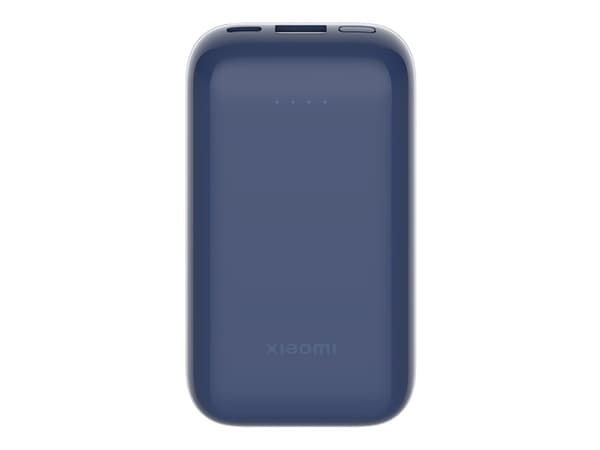 Xiaomi PB1030ZM - Pocket Edition Pro - strømbank - 10000 mAh - 36 Wh - 33 watt - 3 A - Fast Charge - 2 utgangskontakter (USB, 24 pin USB-C) - blå Blå