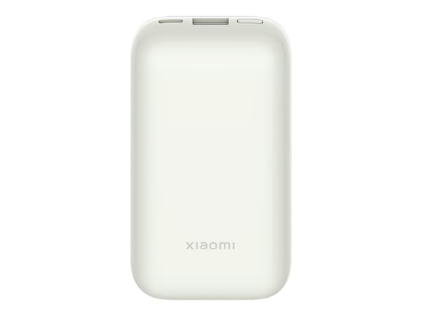 Xiaomi PB1030ZM - Pocket Edition Pro - strømbank - 10000 mAh - 33 watt - 3 A - Fast Charge - 2 utgangskontakter (USB, 24 pin USB-C) - elfenben Hvit