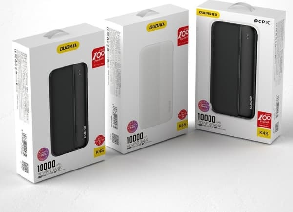 Powerbank Dudao K4S 10000 mAh Hvit