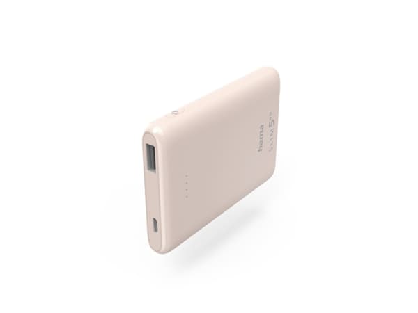 Hama SLIM 5HD, 5000 mAh, litiumpolymer (LiPo), rosa Rosa