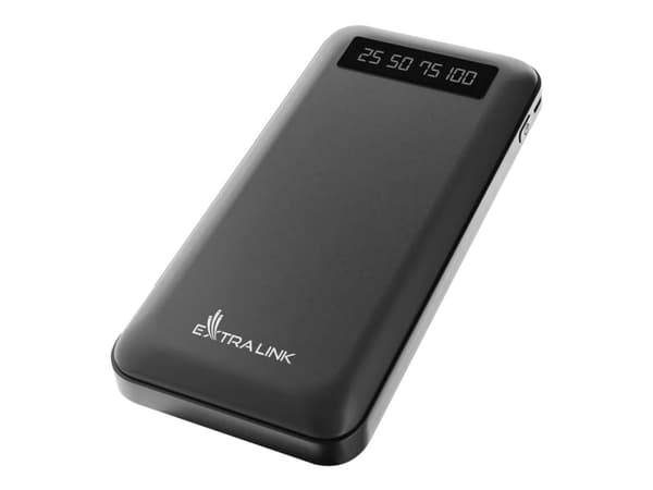 Extralink EPB-083 - Strømbank - 10000 mAh - 10 watt - 2.1 A (USB) - svart Sort
