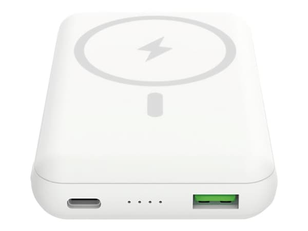 Celly MAGPB10000 - Strømbank - magsafe, wireless - 10000 mAh - 15 watt - 3 A - 2 utgangskontakter (USB, 24 pin USB-C) - hvit Hvit