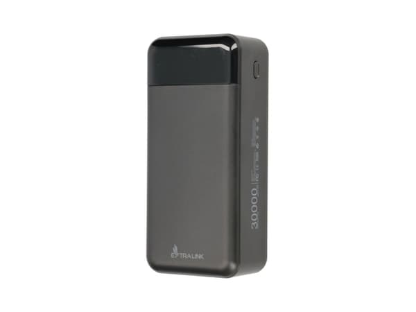 Extralink EPB-124 - Powerbank - 30000 mAh - 22,5 Watt - 4,5 A - Pikalataus - 5 ulostuloa (4 x USB, 24-nastainen USB-C) - lajittelu - lajittelu