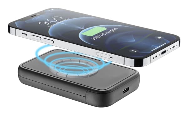 Cellularline MAG 5000, 5000 mAh, Trådløs lading, Sort