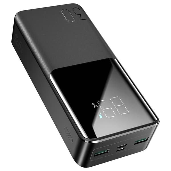 SiGN Super Charge LED Powerbank 30.000mAh, 22.5W - Svart