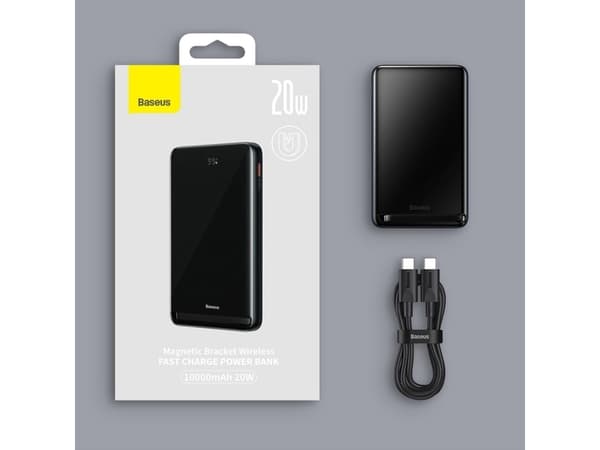 Baseus 6932172614614, 10000 mAh, Langaton lataaminen, 3,85 V, 20 W, Valkoinen