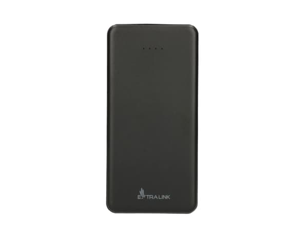Extralink EPB-078B - Strømbank - 10000 mAh - 2.1 A - 2 utgangskontakter (USB) - svart
