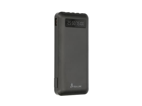 Extralink EPB-083 - Strømbank - 10000 mAh - 10 watt - 2.1 A (USB) - svart
