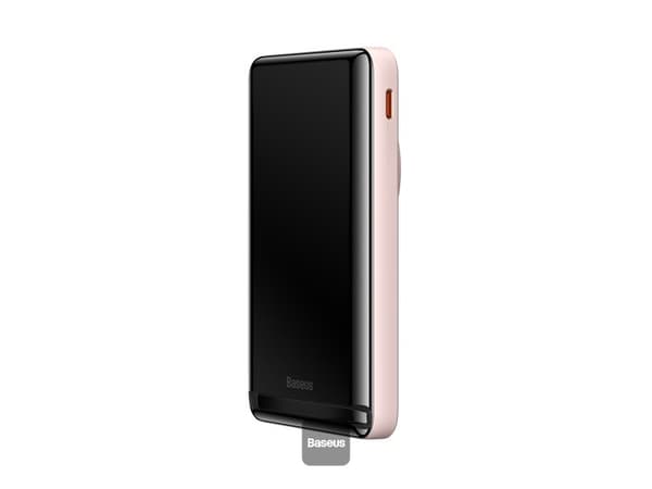 Baseus 6932172614621, 10000 mAh, Trådløs lading, 3,85 V, 20 W, Rosa