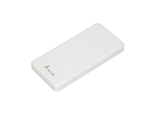 Extralink EPB-078W - Strömförsörjningsbank - 10000 mAh - 10 Watt - 2.1 A - 2 utdatakontakter (USB) - vit