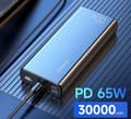 Miniatyrbild 3 av 7: Power bank 65WPRO för smartphone och bärbara datorer, 30000mAh, Quickcharge, 1 USB-C, 2 USB-A