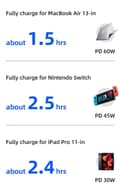 Miniatyrbild 7 av 7: Power bank 65WPRO för smartphone och bärbara datorer, 30000mAh, Quickcharge, 1 USB-C, 2 USB-A