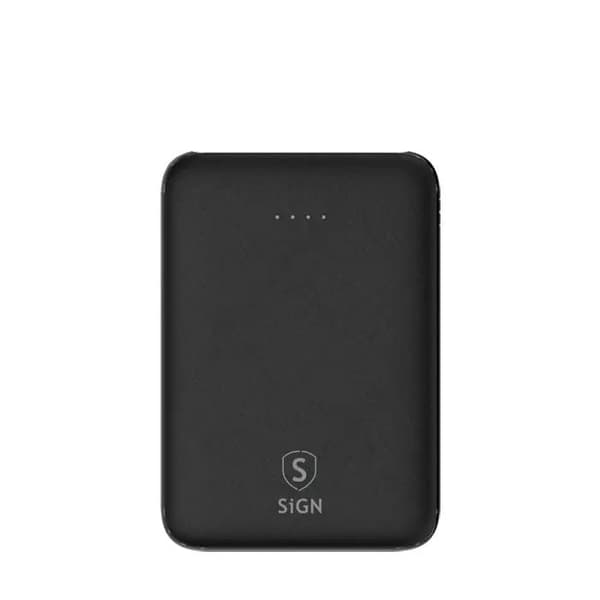 SiGN Ultratunn Powerbank 5000mAh - Svart