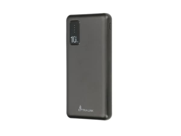 Extralink EPB-098B - Strømbank - 10000 mAh - 2.1 A - 2 utgangskontakter (USB) - svart