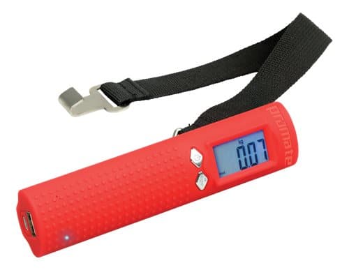 Bärbar digital handvåg med Power bank & LED-ficklampa, upp till 50kg