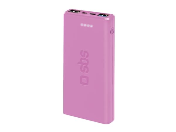 SBS TTBB10000FASTP, 10000 mAh, litiumpolymer (LiPo), rosa Rosa
