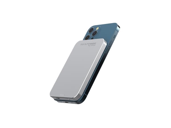 RealPower PB-5000 Mag, 5000 mAh, Lithium Polymer (LiPo), Trådløs lading, Sølv Sølv