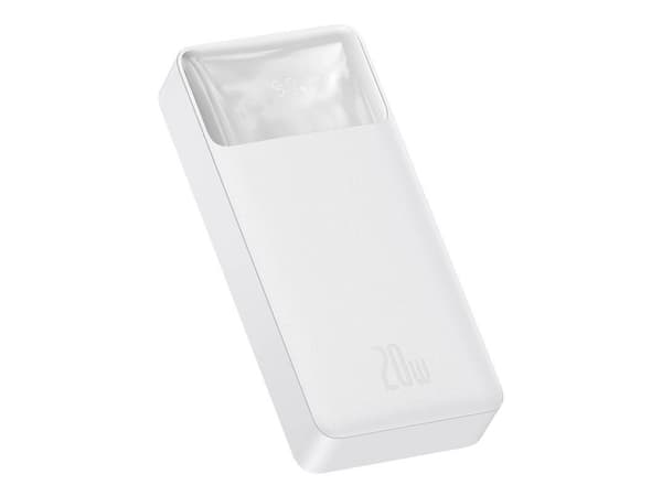Baseus Bipow 20000 mAh 2xUSB USB-C 20W hvit Hvit