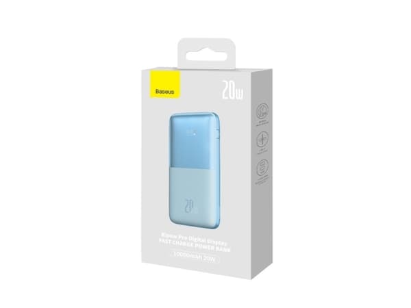 Baseus Bipow Pro, 10000 mAh, Litium Polymer (LiPo), 3,7 V, 20 W, Blå