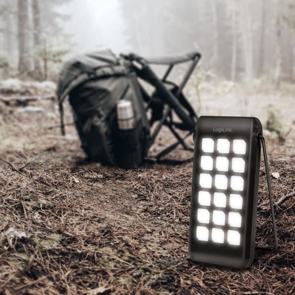LogiLink PowerBank 10.000 mAh 18W PD Solcell Svart