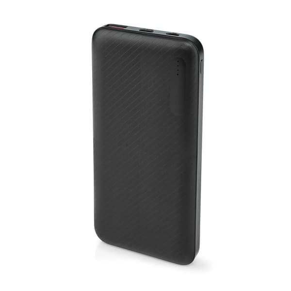 Nedis Power Bank | 10000 mAh | 1.5 / 2.0 / 3.0 A | Antall utganger: 2 | Utgangstilkobling: 1x USB-A / 1x USB-C™ | Inngangstilkobling: 1x Micro USB / 1 Sort