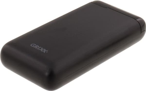 Grixx Powerbank 20.000mAh. Sort