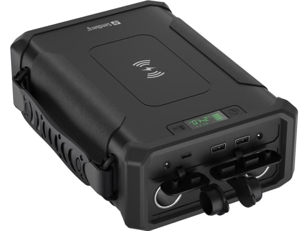 Sandberg Active Survivor 8in1 - Strømbank + AC-strømadapter + bilstrømadapter 32700 - 96000 mAh - 307.2 Wh - 180 watt - 5 A - PD, QC - 4 utgangskonta