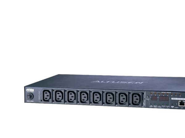 ATEN PE6108G-ATA-G, Mitattu, Kytkimellinen, 1U, Vaaka, Metalli, Musta, 8 AC-pistorasia(a) musta
