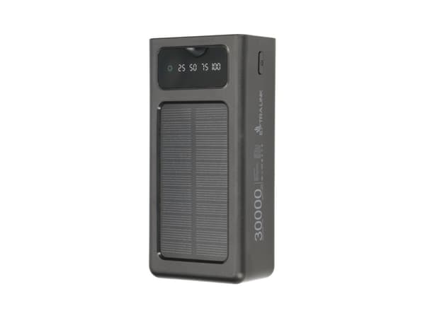 Extralink EPB-093 - Strømbank - 30000 mAh - 10 watt - 2.1 A - 3 utgangskontakter (2 x USB, 24 pin USB-C) - svart