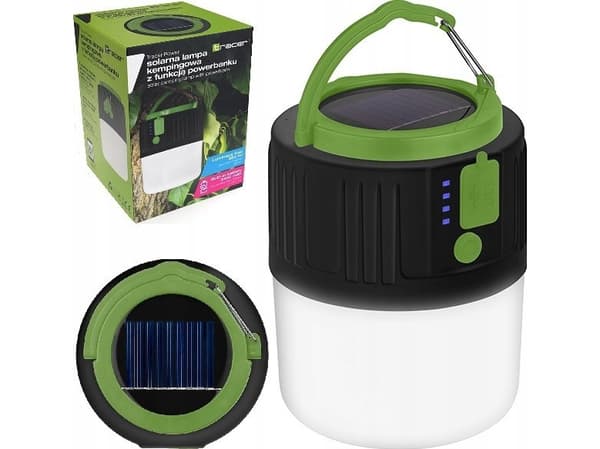 Tracer Solar retkeilyvalo powerbank-toiminnolla TRAOSW47141