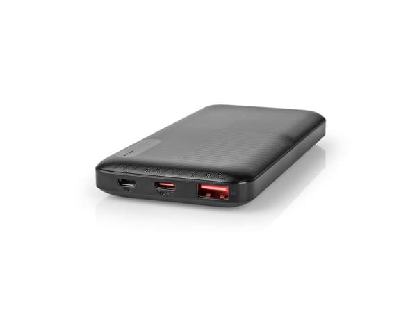 Nedis UPBKPD10000BK, 10000 mAh, Litiumpolymer (LiPo), 3,7 V, 18 W, Sort