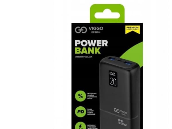 Powerbank Viggo Design PD 20W LED 20000mAh Czarny
