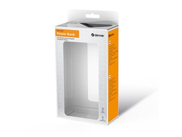 DENVER PBS-30007 - Strømbank - 30000 mAh - 2 A - 2 utgangskontakter (2 x USB)
