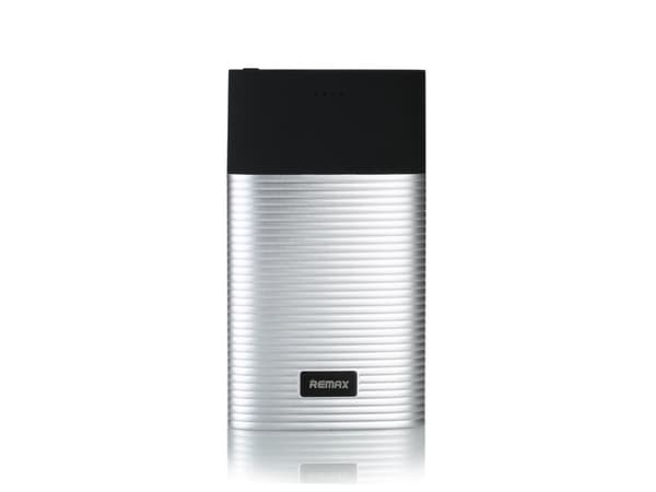 Remax RPP-27, Sort, Sølv, Universell, ABS syntetisk, Polykarbonat (PC), Lithium Polymer (LiPo), 10000 mAh, DC Sort, Sølv